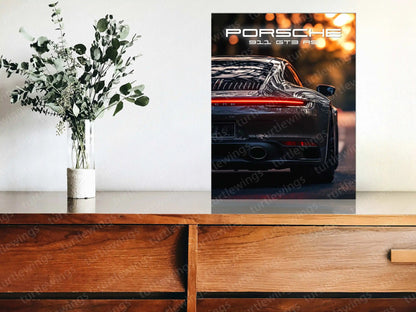 Porsche 911 GT3 Neon LED Metal Frame â Iconic Supercar Wall Art 2 - TURTLEWINGS