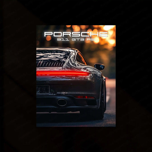 Porsche 911 GT3 Neon LED Metal Frame â Iconic Supercar Wall Art 2 - TURTLEWINGS