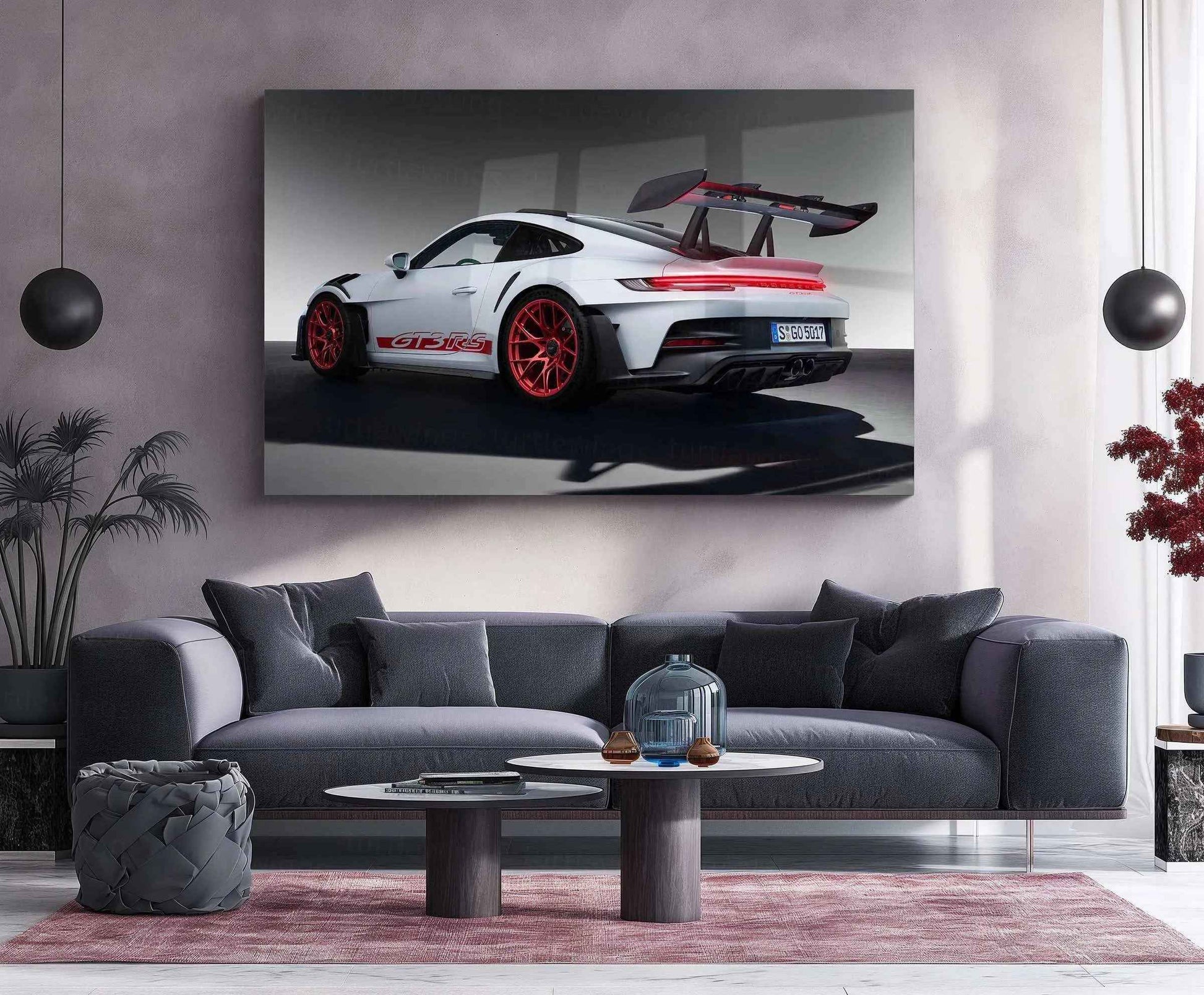 Porsche 911 GT3 Neon LED Metal Frame â Iconic Supercar Wall Art 1 - TURTLEWINGS