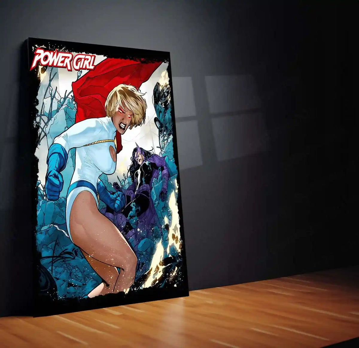 Power Girl – Kryptonian Strength Metal Poster | DC Comics Superhero Wall Frame - TURTLEWINGS