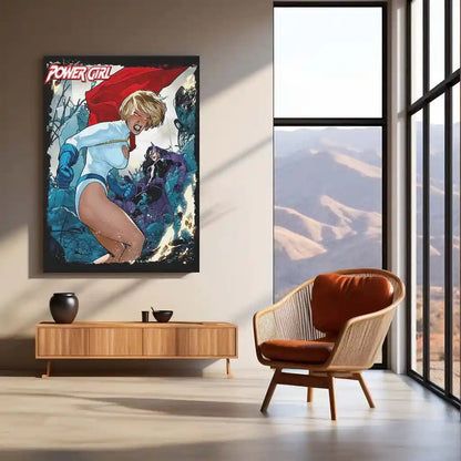 Power Girl – Kryptonian Strength Metal Poster | DC Comics Superhero Wall Frame - TURTLEWINGS