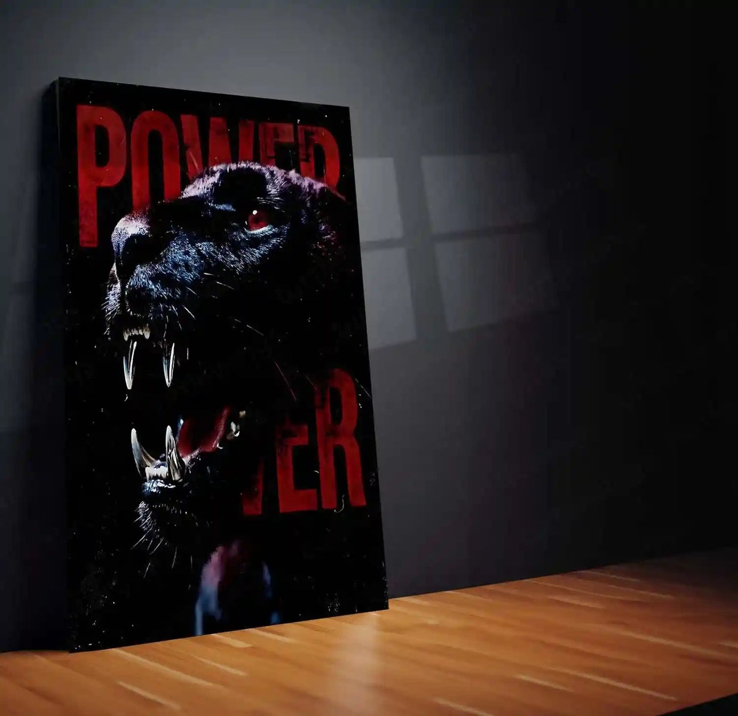 Quote Metal Poster | Power Is Earned Metal Frame Ruthless Strength & Dominance Mindset Quote Wall Art | Dark Alpha Motivation Metal Poster - TURTLEWINGS