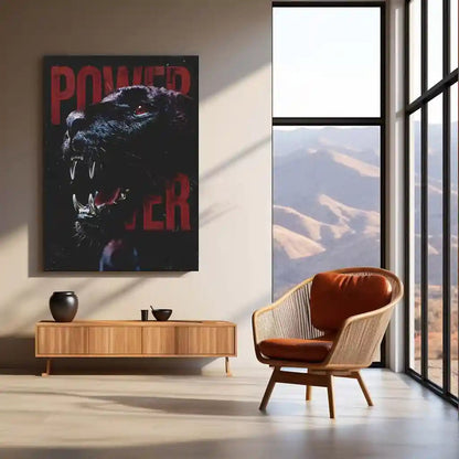 Quote Metal Poster | Power Is Earned Metal Frame Ruthless Strength & Dominance Mindset Quote Wall Art | Dark Alpha Motivation Metal Poster - TURTLEWINGS