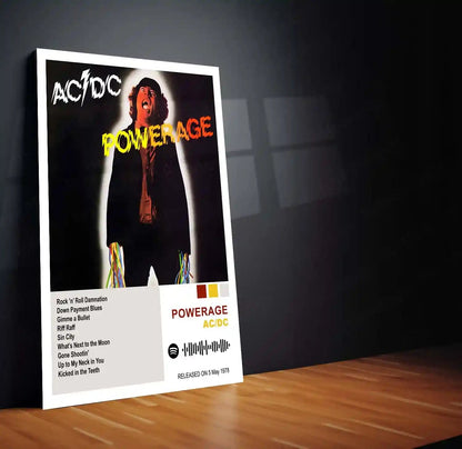 AC/DC Complete Album Collection | Set of 10 | Set of 8 | Set of 4 | Metal Frame Posters High Voltage. Pure Rock Energy. Legendary Wall Statement. - TURTLEWINGS