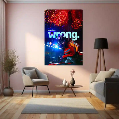 Quote Metal Poster | Lando Norris – Prove Them Wrong Metal Frame Modern F1 Grit & Comeback Mentality Quote Wall Art | High-Pressure Performance Motorsport Metal Poster - TURTLEWINGS