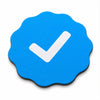 Blue Verified Check Badge Flat Rug | Social Media Verification Icon Cut-Out Flat Rug | Premium Modern Room & Office Floor Decor