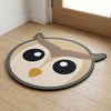 Cute Owl Face Floor Mat (3 mm Thick) | Minimal Animal Art Mat for Living Room, Kids Room, Bedroom & Cozy Home Decor