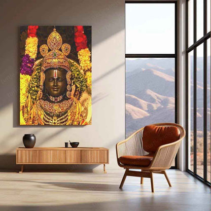 Ram Lalla Metal Poster – Divine Childhood Avatar Wall Art | Spiritual Hindu Decor - TURTLEWINGS