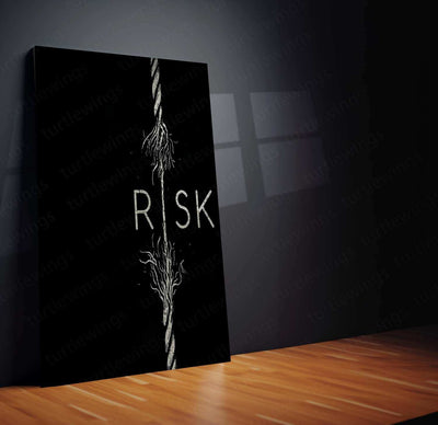 Risk Quote Metal Poster – Motivational Wall Art | Inspirational Success Decor - TURTLEWINGS