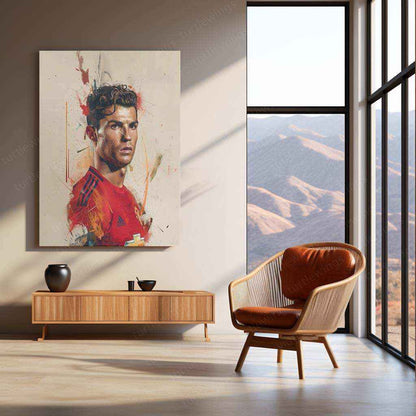 Cristiano Ronaldo Metal Poster – Iconic Football Legend Wall Art 3 - TURTLEWINGS