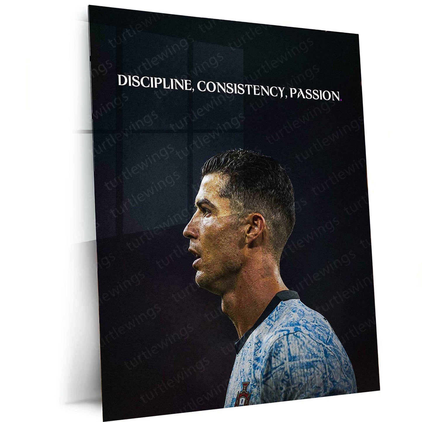 Cristiano Ronaldo Metal Poster – Iconic Football Legend Wall Art 4 - TURTLEWINGS