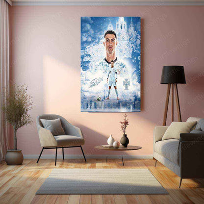 Cristiano Ronaldo Metal Poster – Iconic Football Legend Wall Art 1 - TURTLEWINGS
