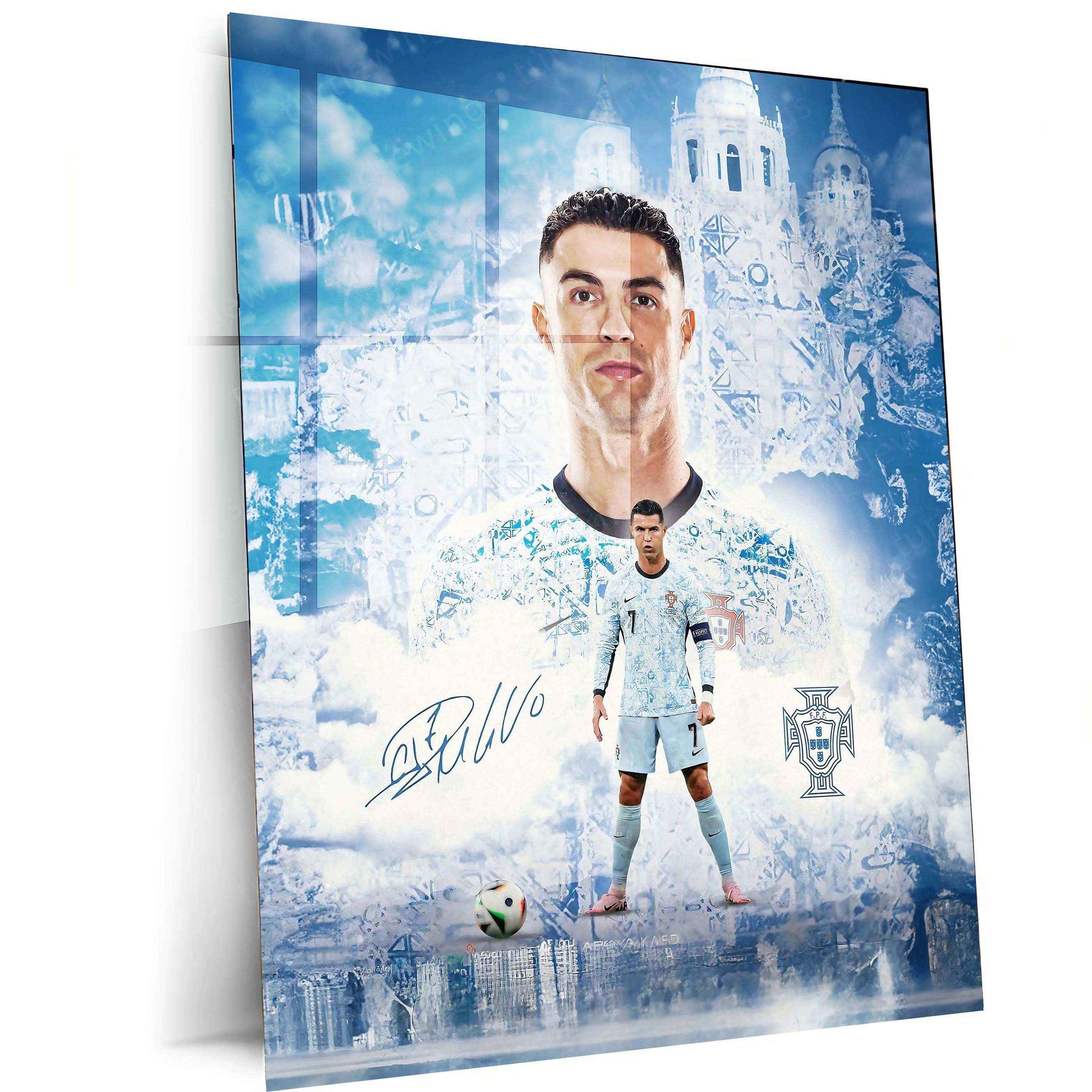 Cristiano Ronaldo Metal Poster – Iconic Football Legend Wall Art 1 - TURTLEWINGS