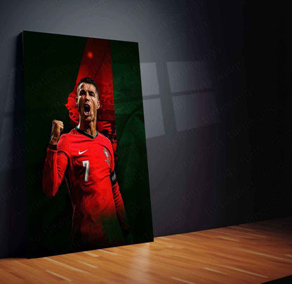 Cristiano Ronaldo Metal Poster – Iconic Football Legend Wall Art 2 - TURTLEWINGS