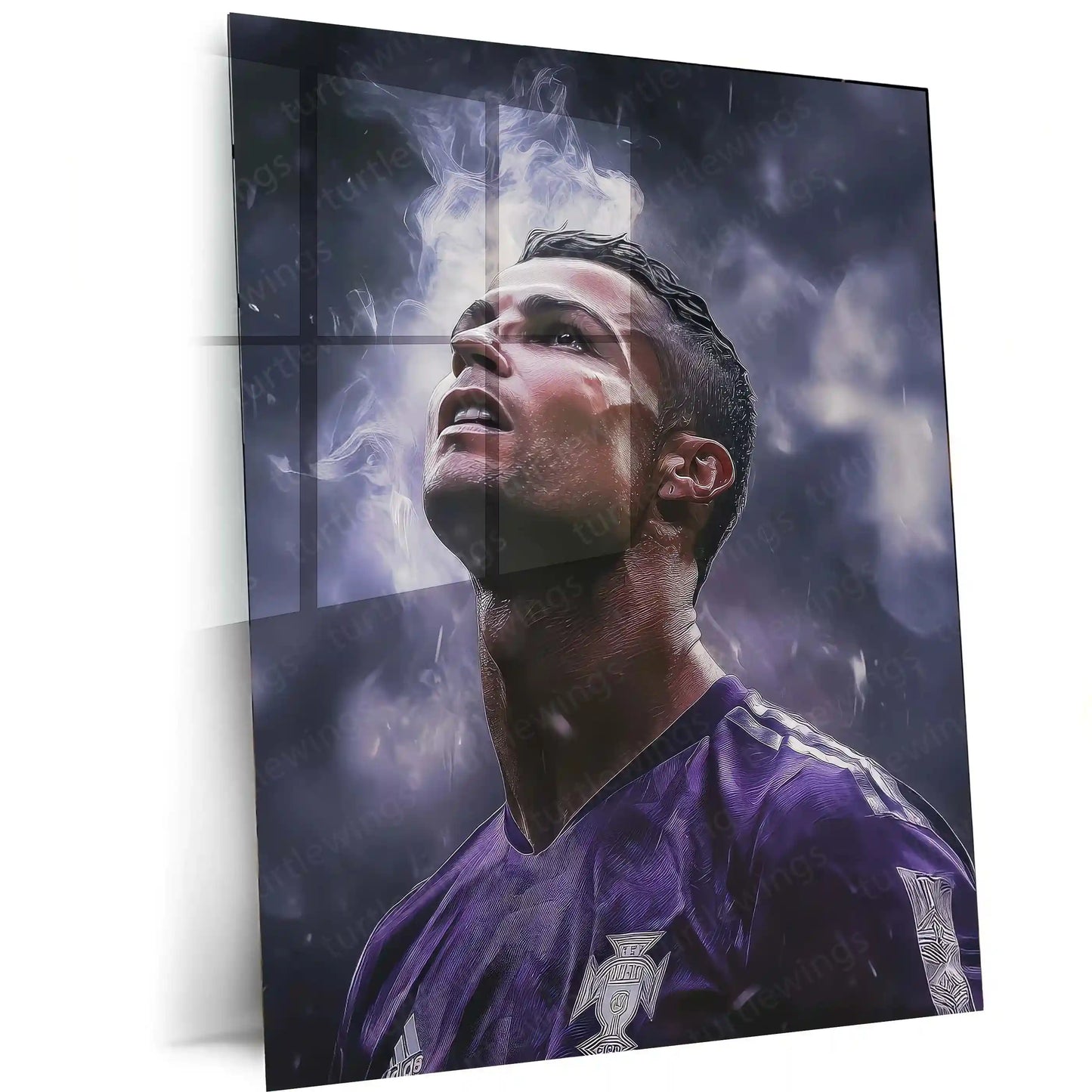 Sports | Cristiano Ronaldo Metal Frame – Iconic Football Wall Art7 - TURTLEWINGS