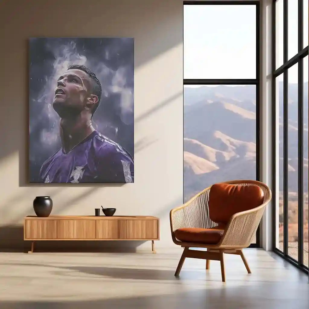 Sports | Cristiano Ronaldo Metal Frame – Iconic Football Wall Art7 - TURTLEWINGS
