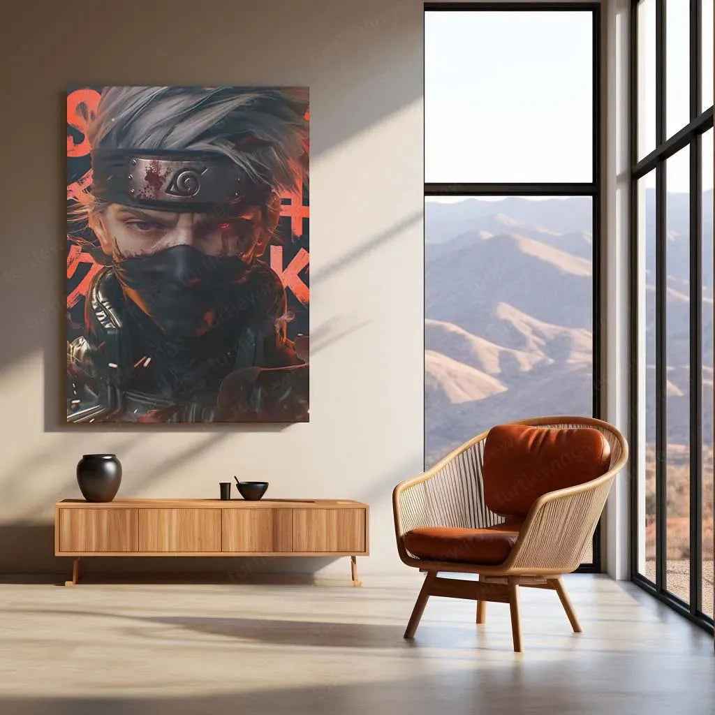 Kakashi Hatake - Naruto Metal Poster | Sharingan & Anbu Art | Anime Wall Decor 2 - TURTLEWINGS