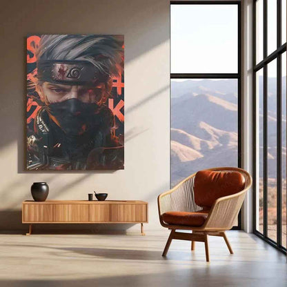 Kakashi Hatake - Naruto Metal Poster | Sharingan & Anbu Art | Anime Wall Decor 2 - TURTLEWINGS