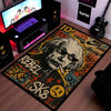Rebel Sk8 Albert Einstein Area Flat Rug | Graffiti Pop Art Floor Mat | Fun Science Nerd Decor Flat Rug | Torio Urban Skateboard Carpet for Gaming Setup, Bedroom & Office