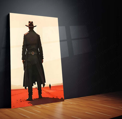 Game Metal Poster | Red Dead Redemption II – The Lone Gunslinger Metal Frame