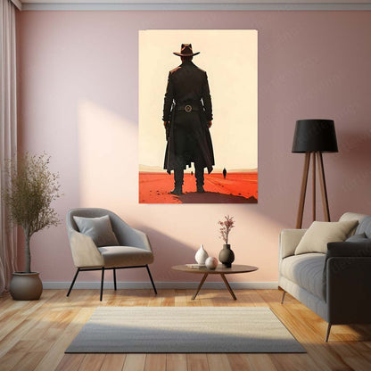Game Metal Poster | Red Dead Redemption II – The Lone Gunslinger Metal Frame