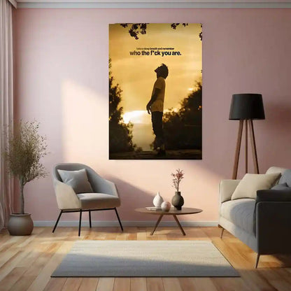 Quote Metal Poster | Remember Who You Are – Inner Strength Quote Metal Frame Self-Identity & Unshakable Confidence Motivational Wall Art | Calm Power Mindset Metal Poster - TURTLEWINGS