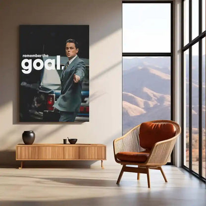 Quote Metal Poster | Leonardo DiCaprio – Remember the Goal Metal Frame Unwavering Ambition & Elite Success Mindset Quote Wall Art | Long-Game Hustle Metal Poster - TURTLEWINGS