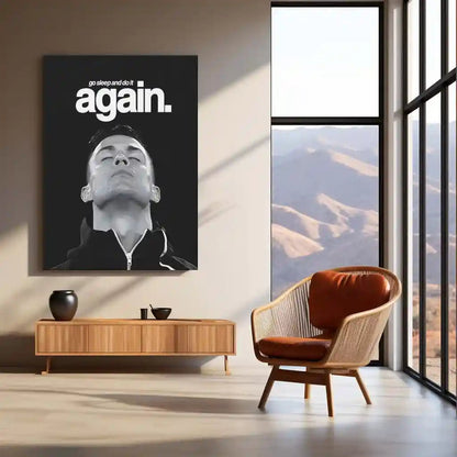 Quote Metal Poster | Cristiano Ronaldo – Reset & Rise Again Metal Frame Elite Discipline, Recovery & Comeback Mindset Wall Art | Relentless Consistency Quote Metal Poster - TURTLEWINGS 