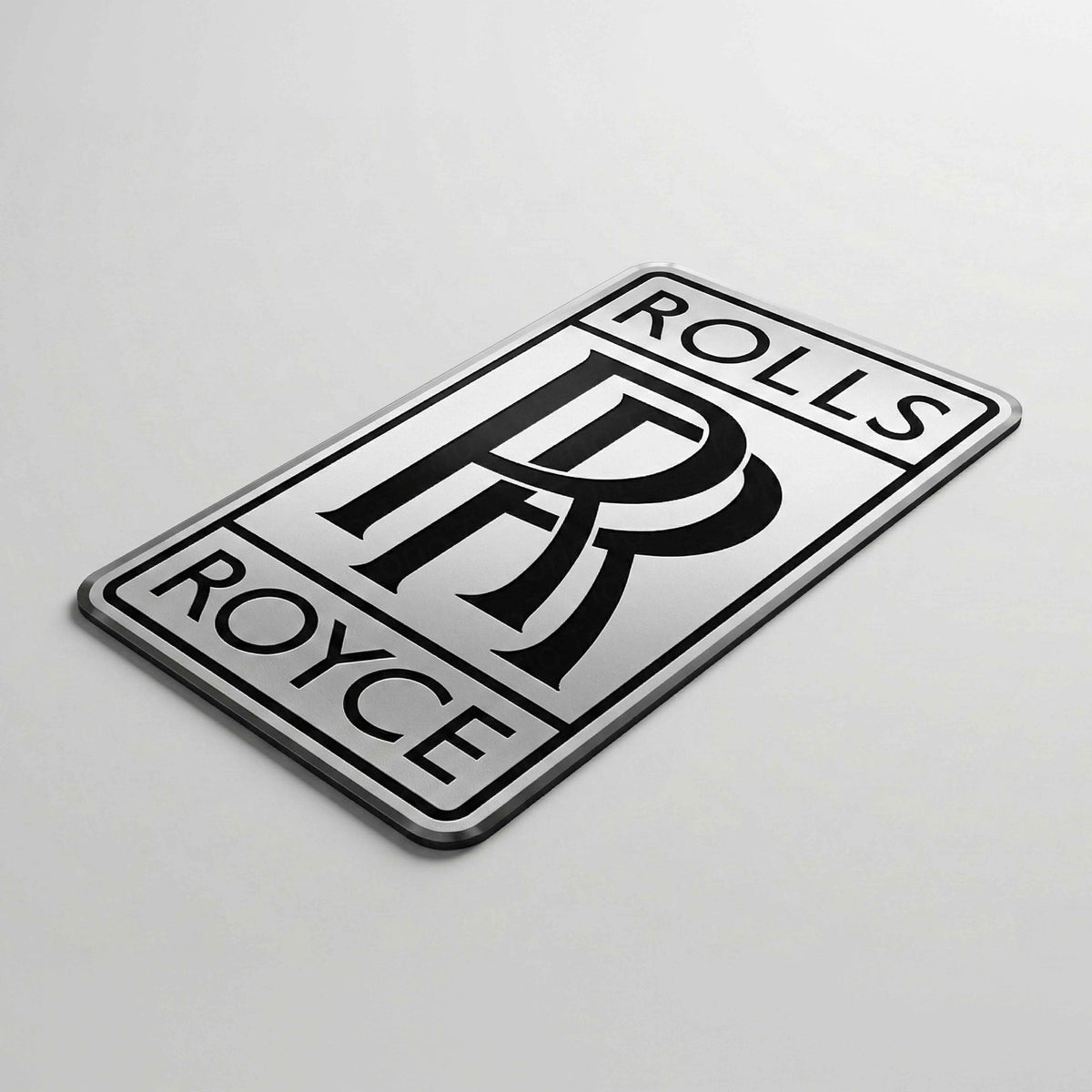 Rolls-Royce Luxury Logo Floor Mat (3 mm Thick) | Premium Rolls-Royce Cut-Out Flat Rug for Bedroom, Office, Garage & Supercar Decor