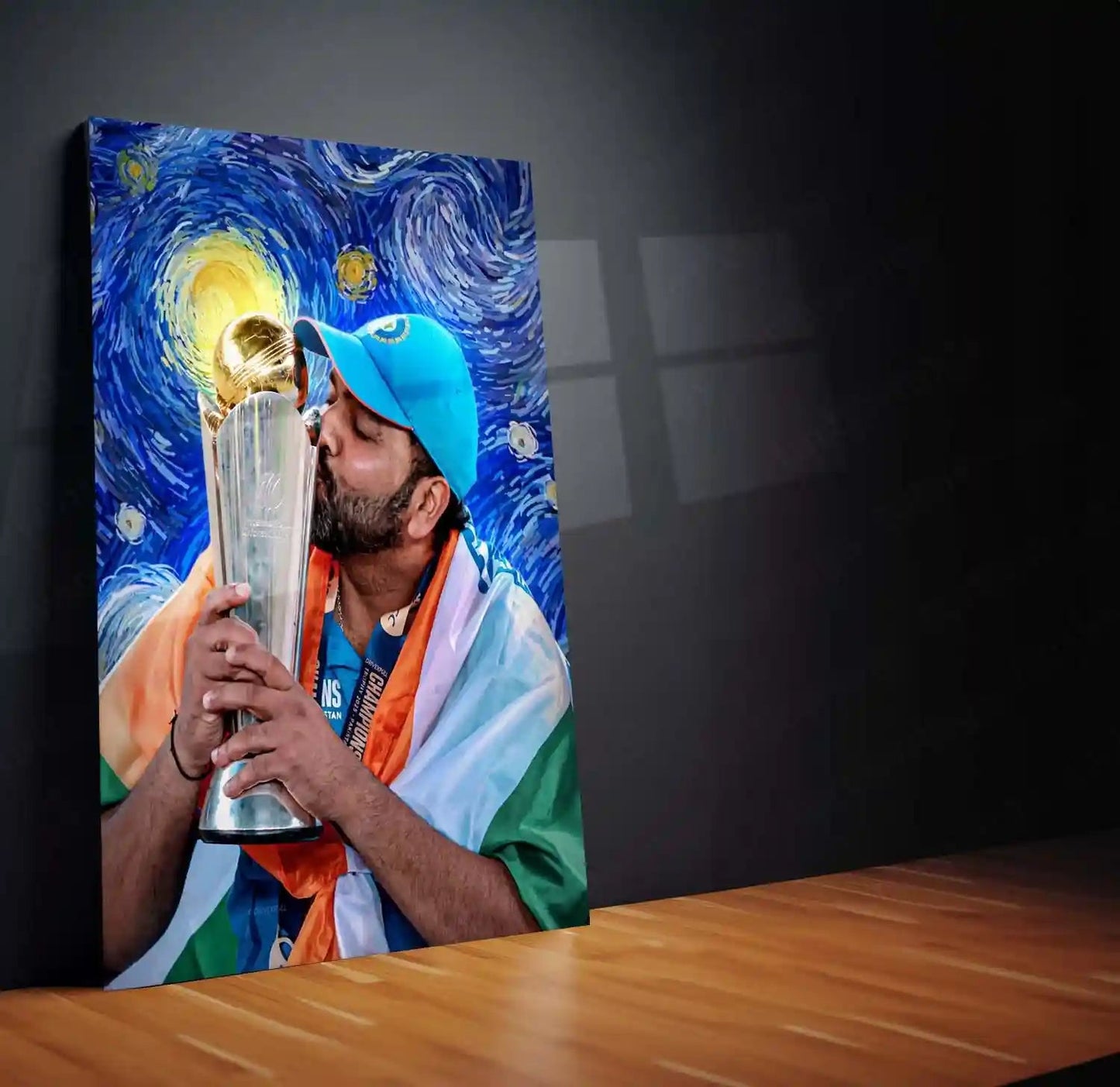 Cricket Metal Poster | Rohit Sharma Celebration Metal Poster – Hitman Cricket Wall Art | Team India 01 - TURTLEWINGS