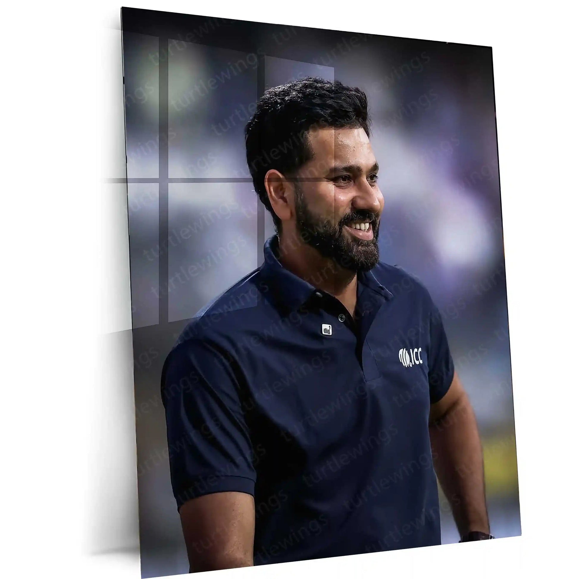 Cricket Metal Frame | Rohit Sharma – Hitman Cricket Wall Art | Team India - TURTLEWINGS
