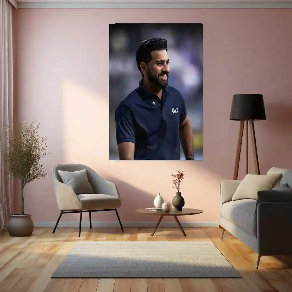 Cricket Metal Frame | Rohit Sharma – Hitman Cricket Wall Art | Team India - TURTLEWINGS