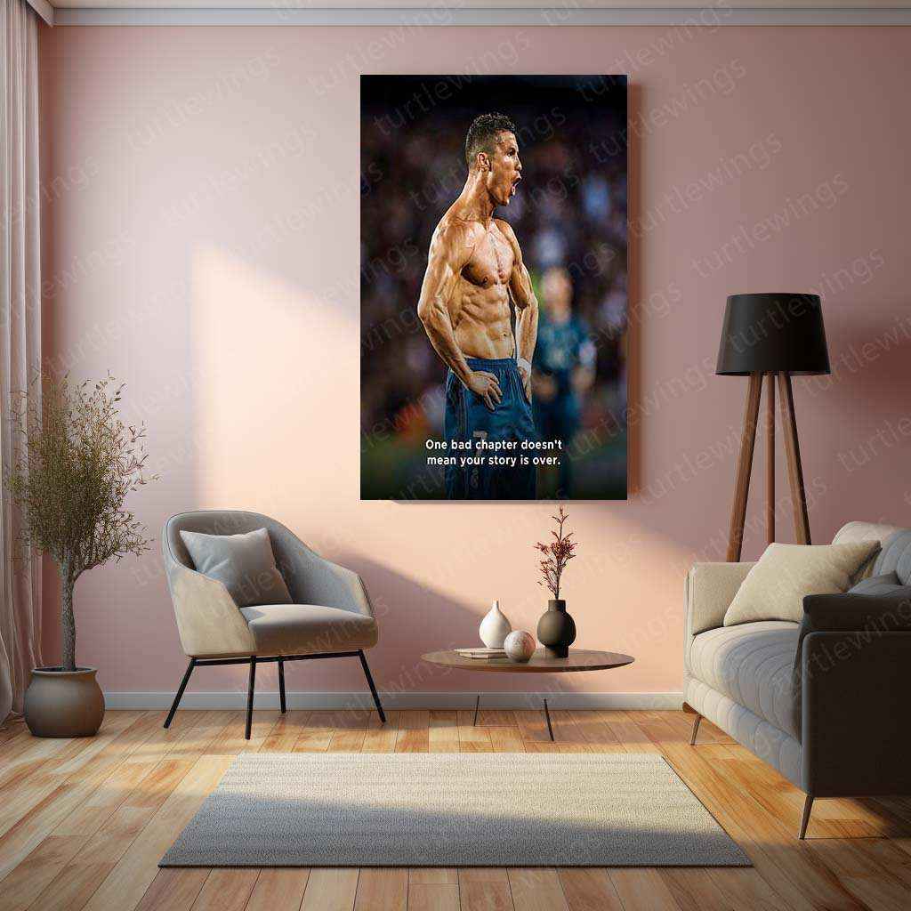 Cristiano Ronaldo Quote Metal Poster | Savage Mindset Wall Art | Motivational Decor - TURTLEWINGS