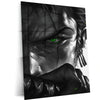 Anime Metal Poster | One Piece Metal Poster | Roronoa Zoro Monochrome Warrior Wall Art | Epic Swordsman Anime Metal Frame