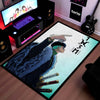 Roronoa Zoro One Piece Area Flat Rug | Minimal Anime Floor Mat | Pirate Hunter Zoro Modern Flat Rug for Bedroom, Gaming Room & Anime Decor