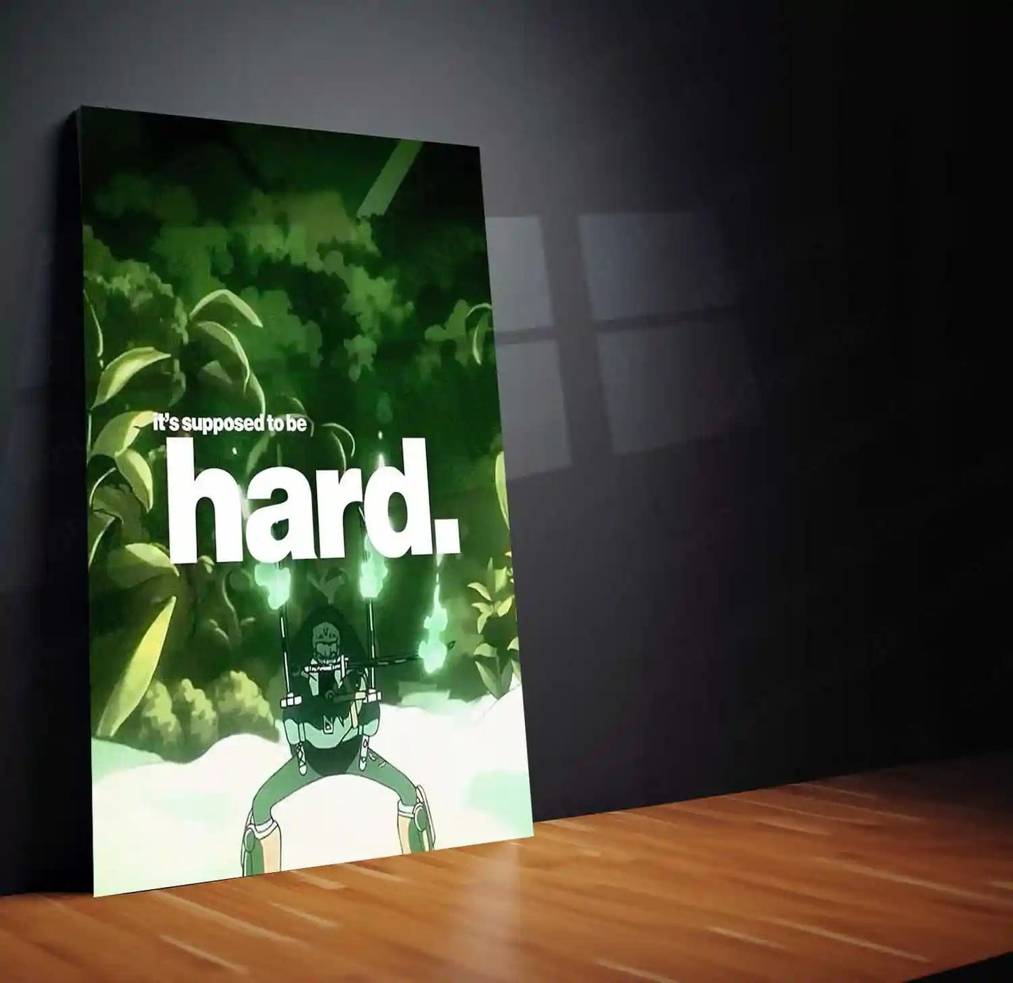 Quote Metal Poster | Roronoa Zoro – It’s Supposed to Be Hard | Elite Discipline Metal Poster - TURTLEWINGS