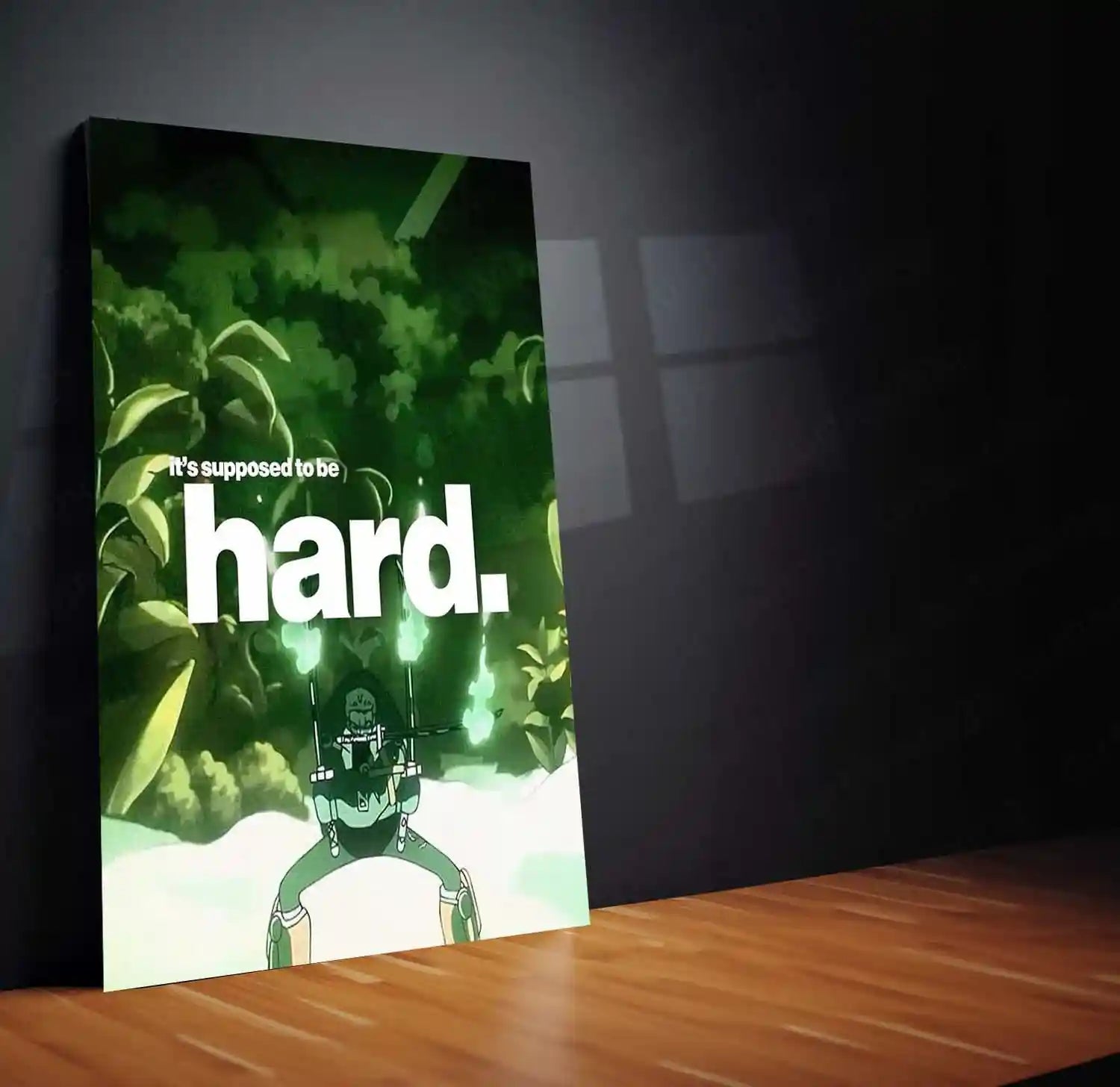 Quote Metal Poster | Roronoa Zoro – It’s Supposed to Be Hard | Elite Discipline Metal Poster - TURTLEWINGS