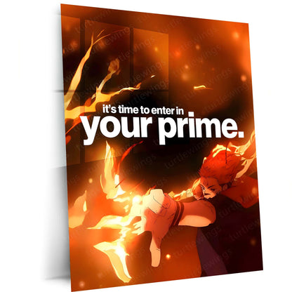 Anime Metal Poster | Your Prime Sukuna Metal Poster | Motivational Anime Wall Art | Premium Aluminum Print