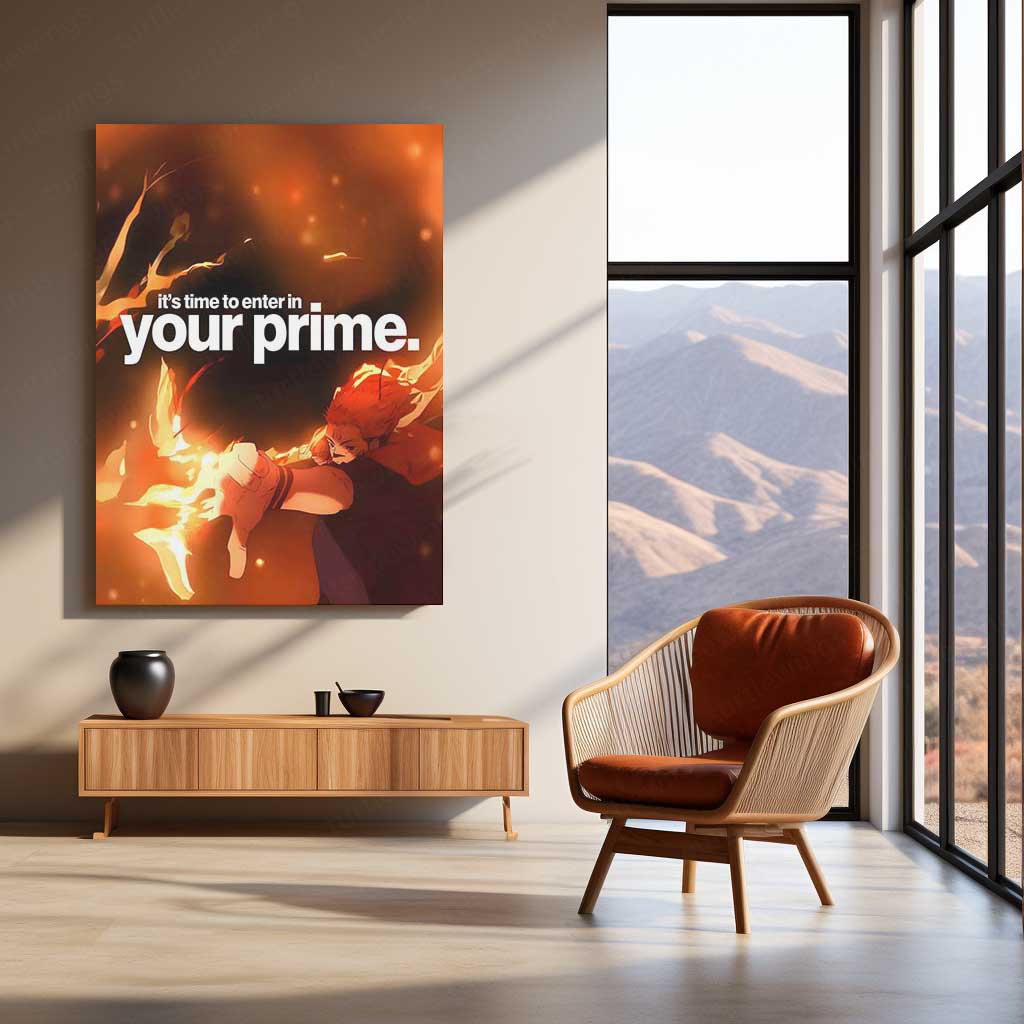 Anime Metal Poster | Your Prime Sukuna Metal Poster | Motivational Anime Wall Art | Premium Aluminum Print