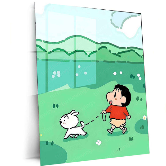 Shinchan Metal Poster – Fun & Playful Anime Wall Art | Cartoon Decor - TURTLEWINGS