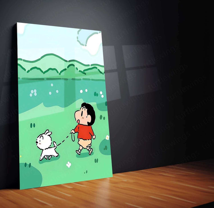 Shinchan Metal Poster – Fun & Playful Anime Wall Art | Cartoon Decor - TURTLEWINGS 