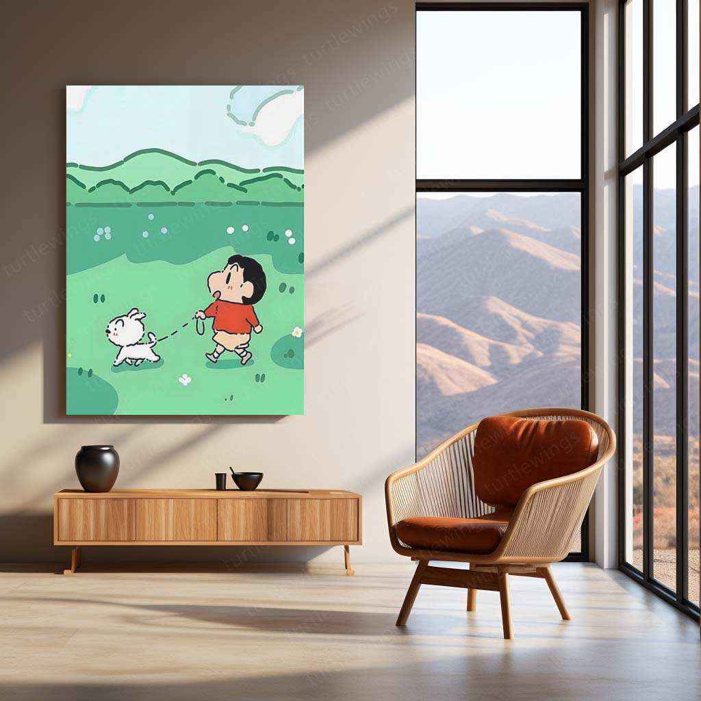 Shinchan Metal Poster – Fun & Playful Anime Wall Art | Cartoon Decor - TURTLEWINGS