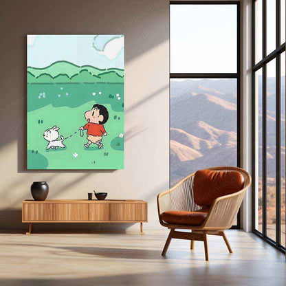 Shinchan Metal Poster – Fun & Playful Anime Wall Art | Cartoon Decor - TURTLEWINGS