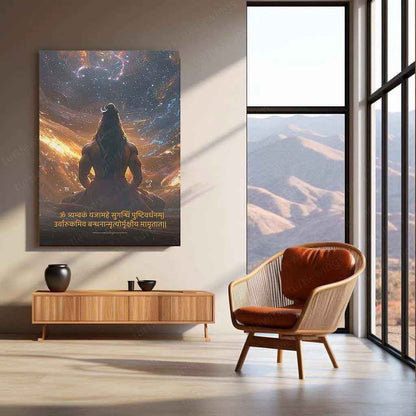 Mahadev Shiva Metal Poster – Divine & Powerful Wall Art - TURTLEWINGS