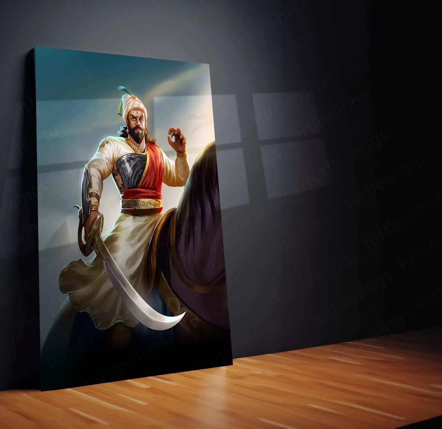 Chhatrapati Shivaji Maharaj Metal Poster – Maratha Warrior King Wall Art 2 - TURTLEWINGS