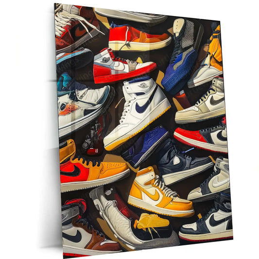 Abstract Metal Poster | Nike Sneaker Art Metal Poster – Bold & Stylish Decor 05 - TURTLEWINGS