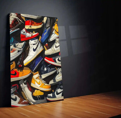 Abstract Metal Poster | Nike Sneaker Art Metal Poster – Bold & Stylish Decor 05 - TURTLEWINGS