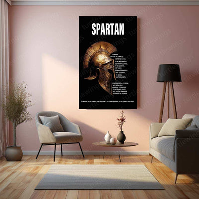Spartan Warrior Metal Poster – Ancient Strength & Glory Wall Art - TURTLEWINGS