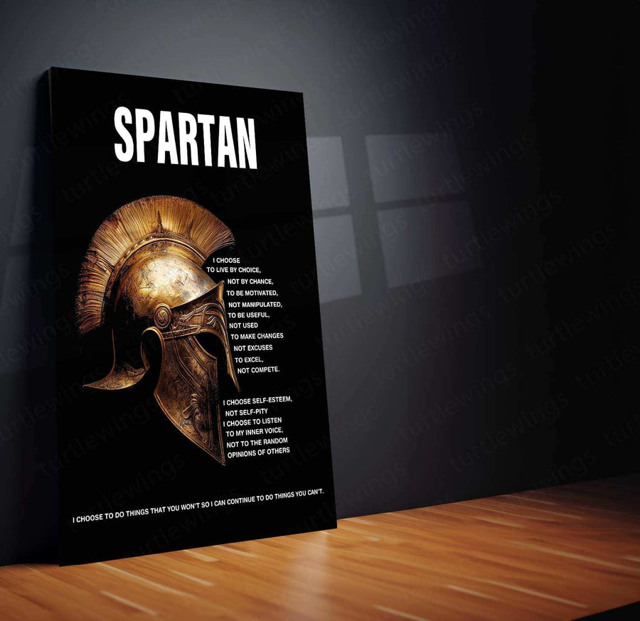 Spartan Warrior Metal Poster – Ancient Strength & Glory Wall Art