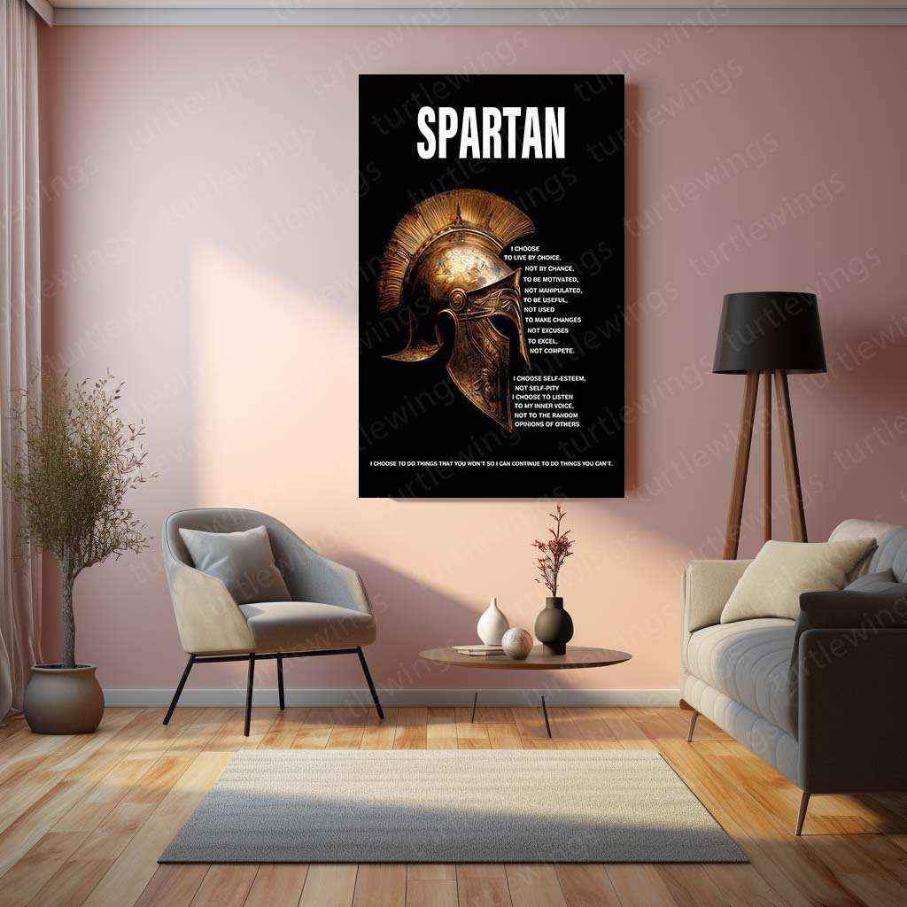 Spartan Warrior Portrait – Legendary Ancient Gladiator Art Print - TURTLEWINGS